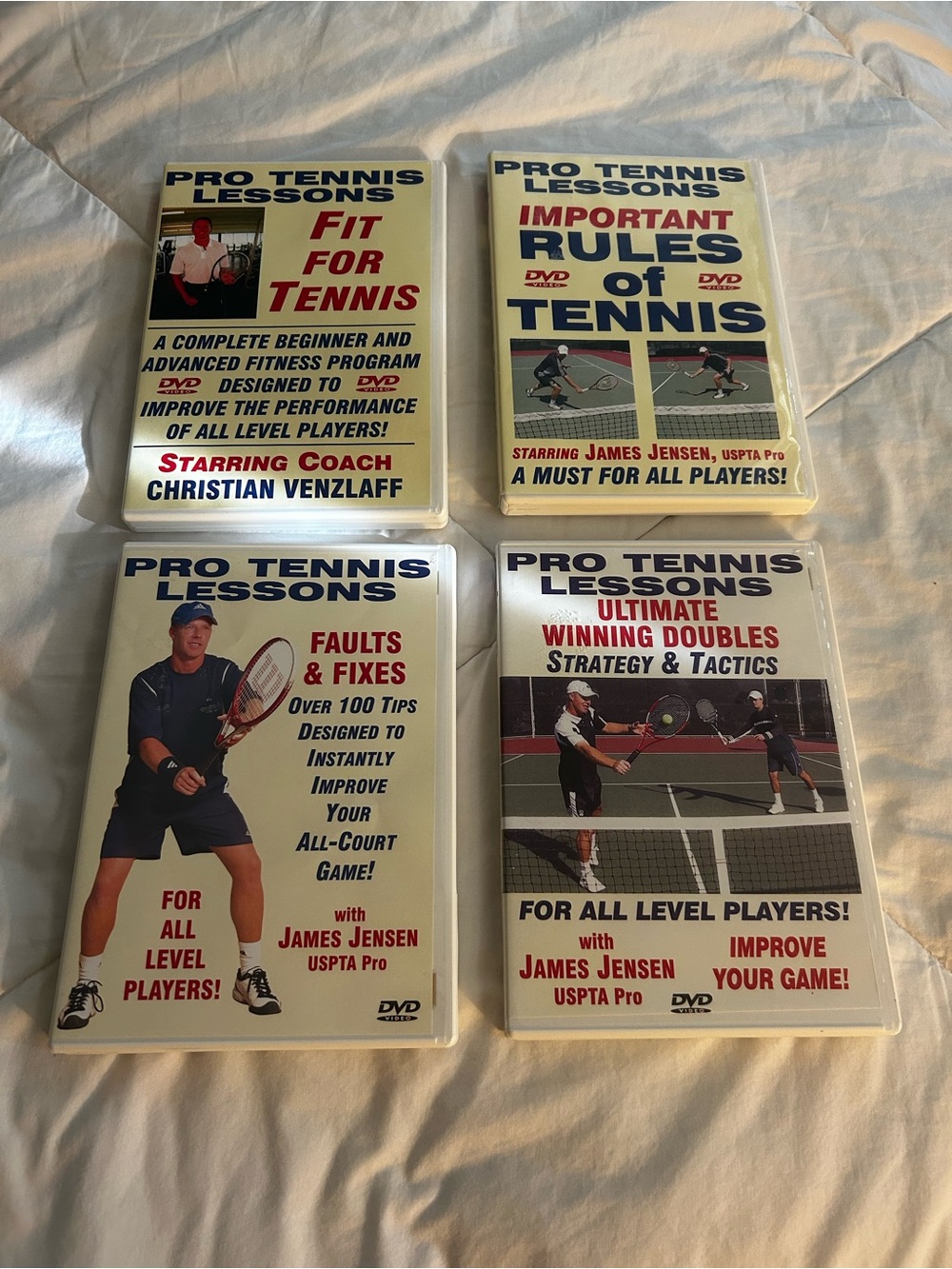Pro Tennis Lessons 4 DVD Training Set James Jensen